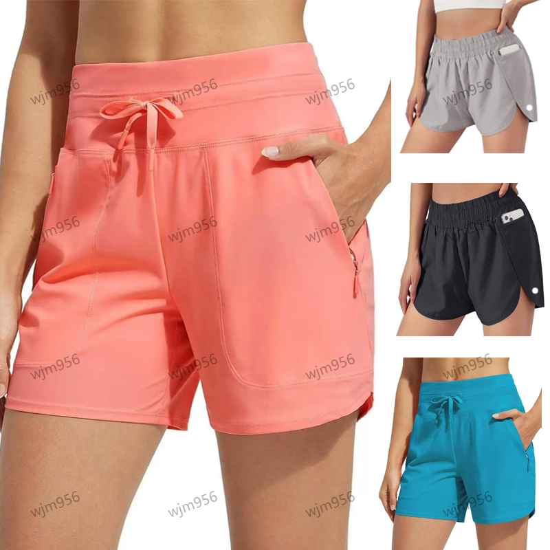 Yoga speed up high waist short sports shorts quick drying loose running shorts workout clothes women active wear pocket jump Jogging pants gym impact shorts pants