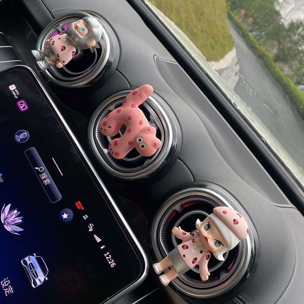 Aromatherapy Car-Mounted Aromatherapycar Perfume New Cartoon Boyfriend Freshener Diffuser Stone Decoration Air Vent Ornament Cute Couple Car Accessori