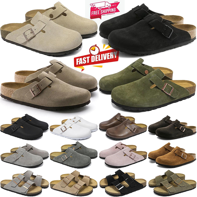 Free Shipping brikenstocks Designer sandals slides clog clogs heels slippers shoes mens famous Boston sandal Arizona mules Flip Flops