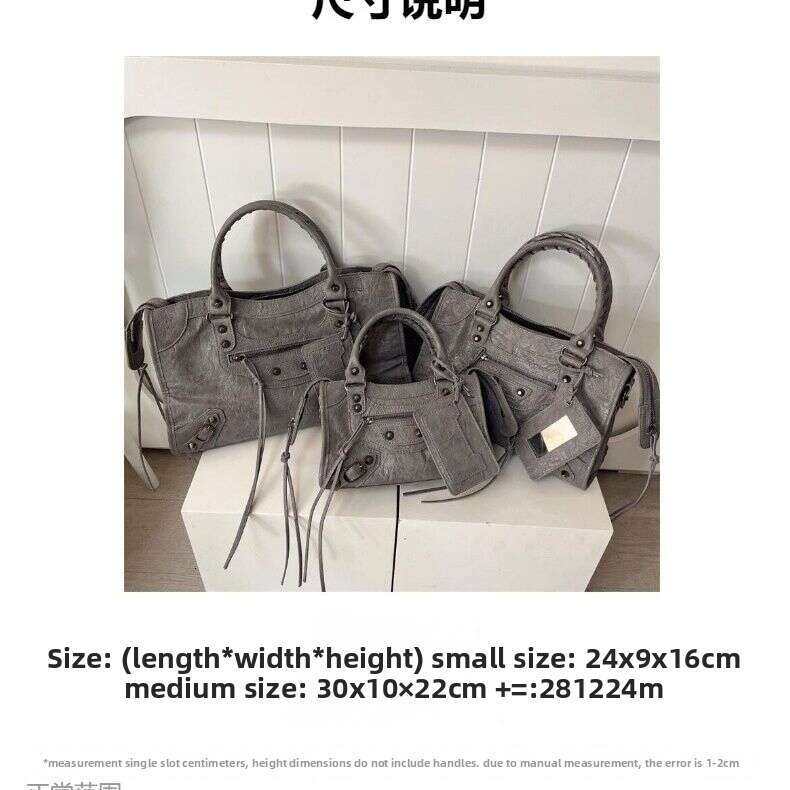Designer Bag Tote Bag Shoulder Bag Paris Rivet Motorcycle Ins Hot Girl French High End Trendy Handbag Pillow Single Shoulder Crossbody Bag