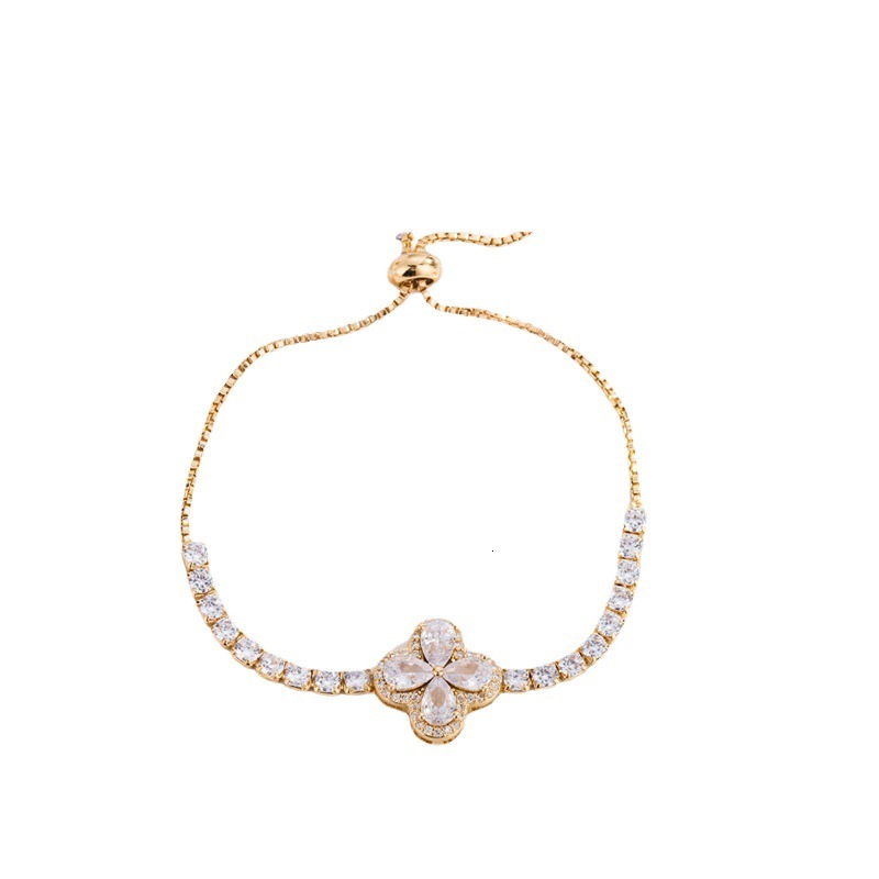 Live Hot Sale Seiko Four-Leaf Clover Bracelet for Women, Light Fashion, High-End Feel, Versatile and Exquisite Hand Jewelry - view 6