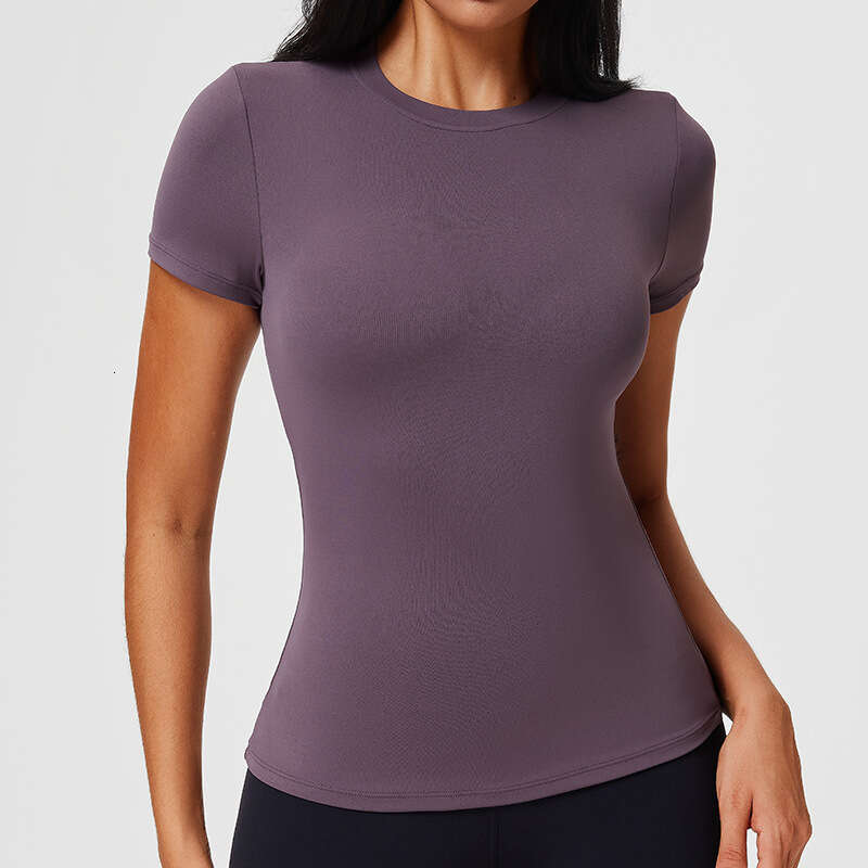 New Casual Sports T-Shirt for Women, Slim Fit, Quick-Dry, Barely-There Feel, Fitness Top, Running Yoga Shirt, Short Sleeve 77