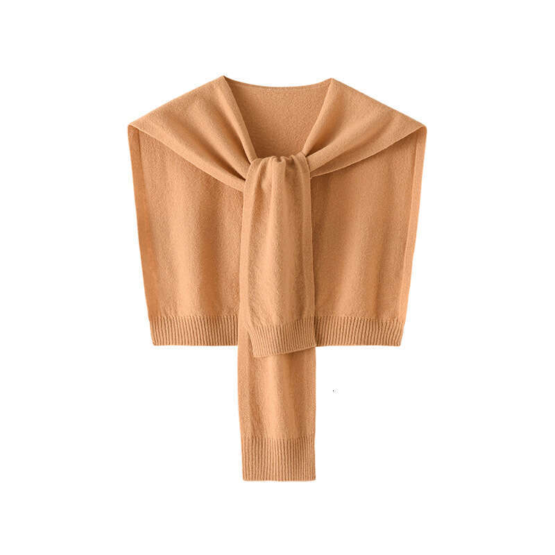 casquette beanie cap 100% Wool Small Shawl for Pairing with Shirts, Air-Conditioned Room Protection, Decorative Scarf, Fashionable Knitted Knot Should