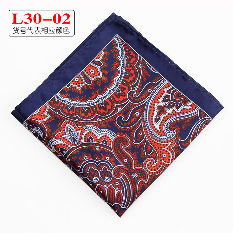 Wholesale 15 mens pocket square 12.5-inch large silk flower pocket square241114