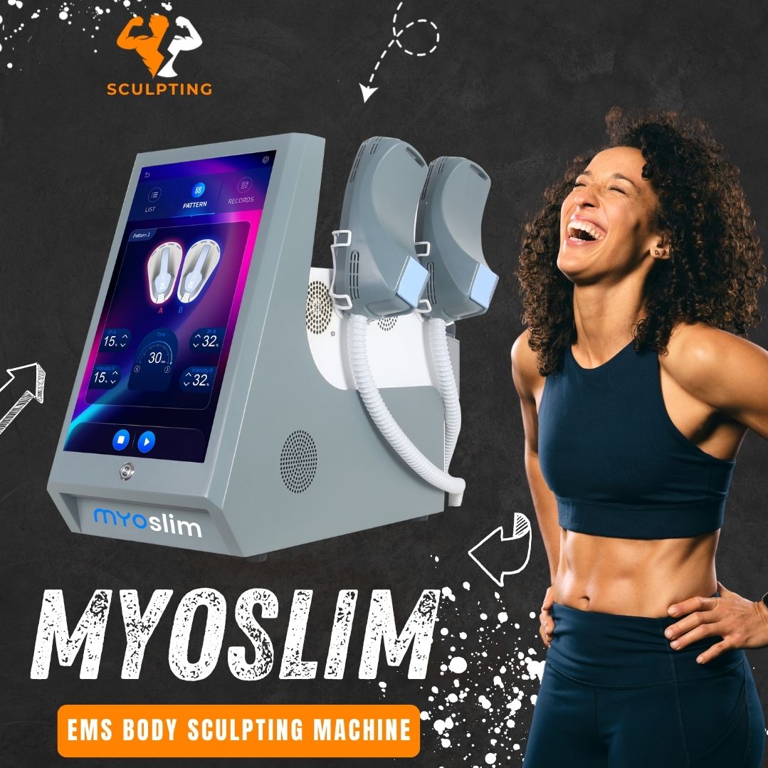 Body Contouring Machine EMS Myoslim Professional Beauty Salon Equipment For Fat Reduction Muscle Toning Improve Body Shape Burn Fat and Build Muscle D