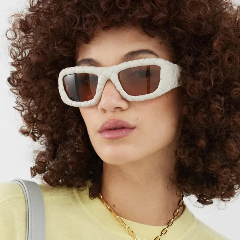 2025 Y2K Retro Print Sunglasses for Women Trendy Punk Hipster Square Frame UV Protection