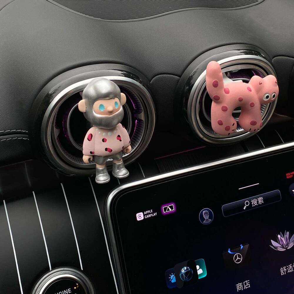 Aromatherapy Car-Mounted Aromatherapycar Perfume New Cartoon Boyfriend Freshener Diffuser Stone Decoration Air Vent Ornament Cute Couple Car Accessori
