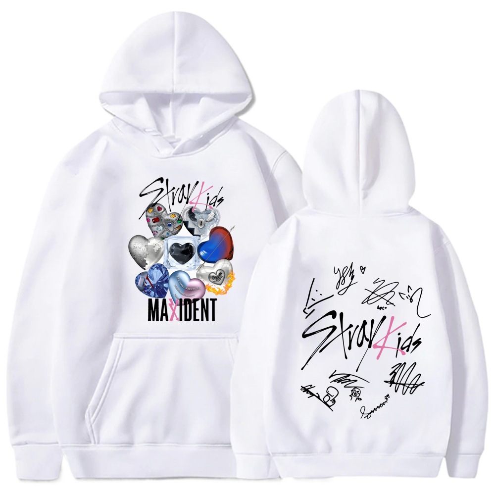 Wholesale Custom Stray Kids 2025 World Tour Hoodie Maxident Merch Streetwear Pullover Unisex Anime Kpop Concert Wear - TT6429-L22
