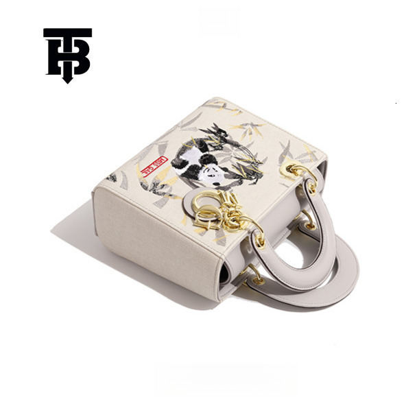 TB BHULAMTE Free Shipping Designer Luxury High-end Chinese Panda Princess Handbag Niche Women's Diana Bag Casual Mini Shoulder Crossbody Bag