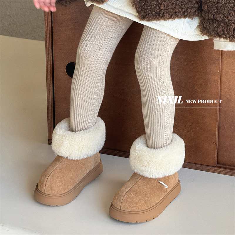 Free shipping kids shoes fashionable snow boots winter new style with plush warm cotton short boots