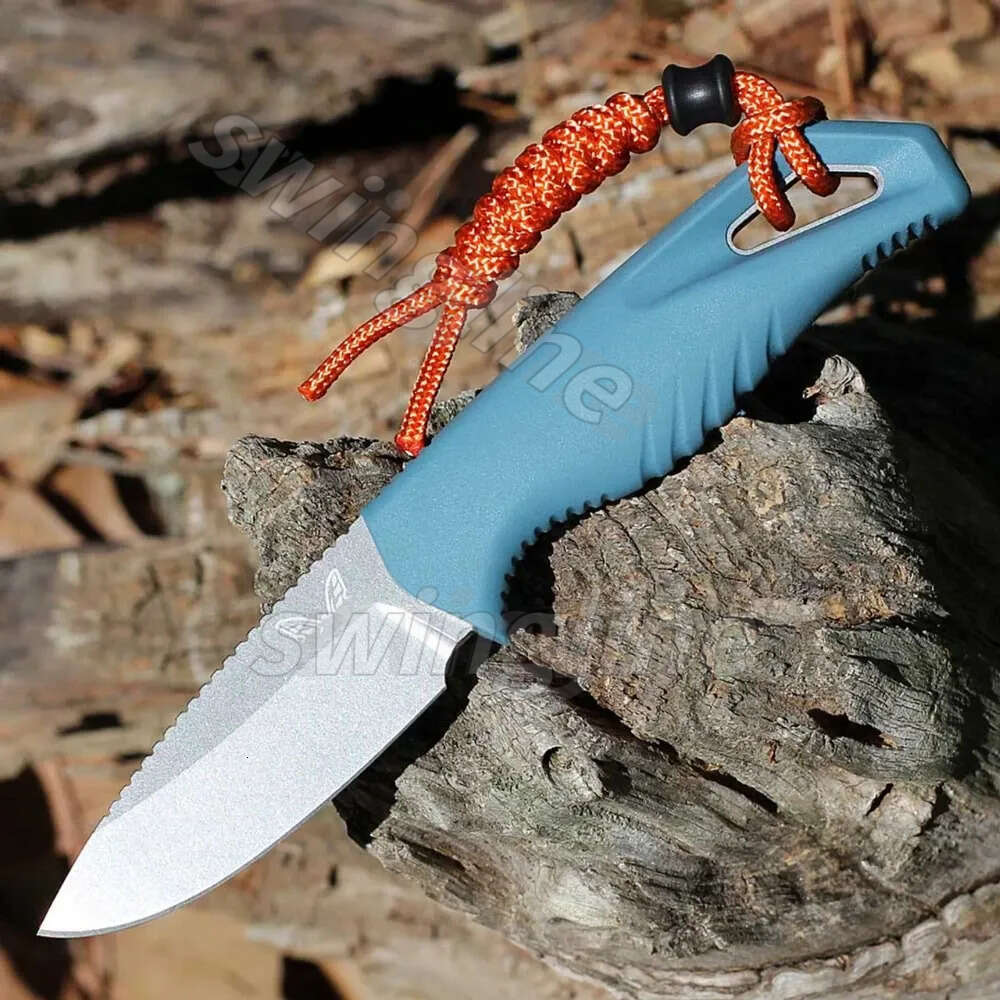 Tactical BM 18050 CPM-MagnaCut 2.7 Stonewash Fixed Blade Blue TPV Handle Survival Hunting Hiking EDC Knife Cutting Tools