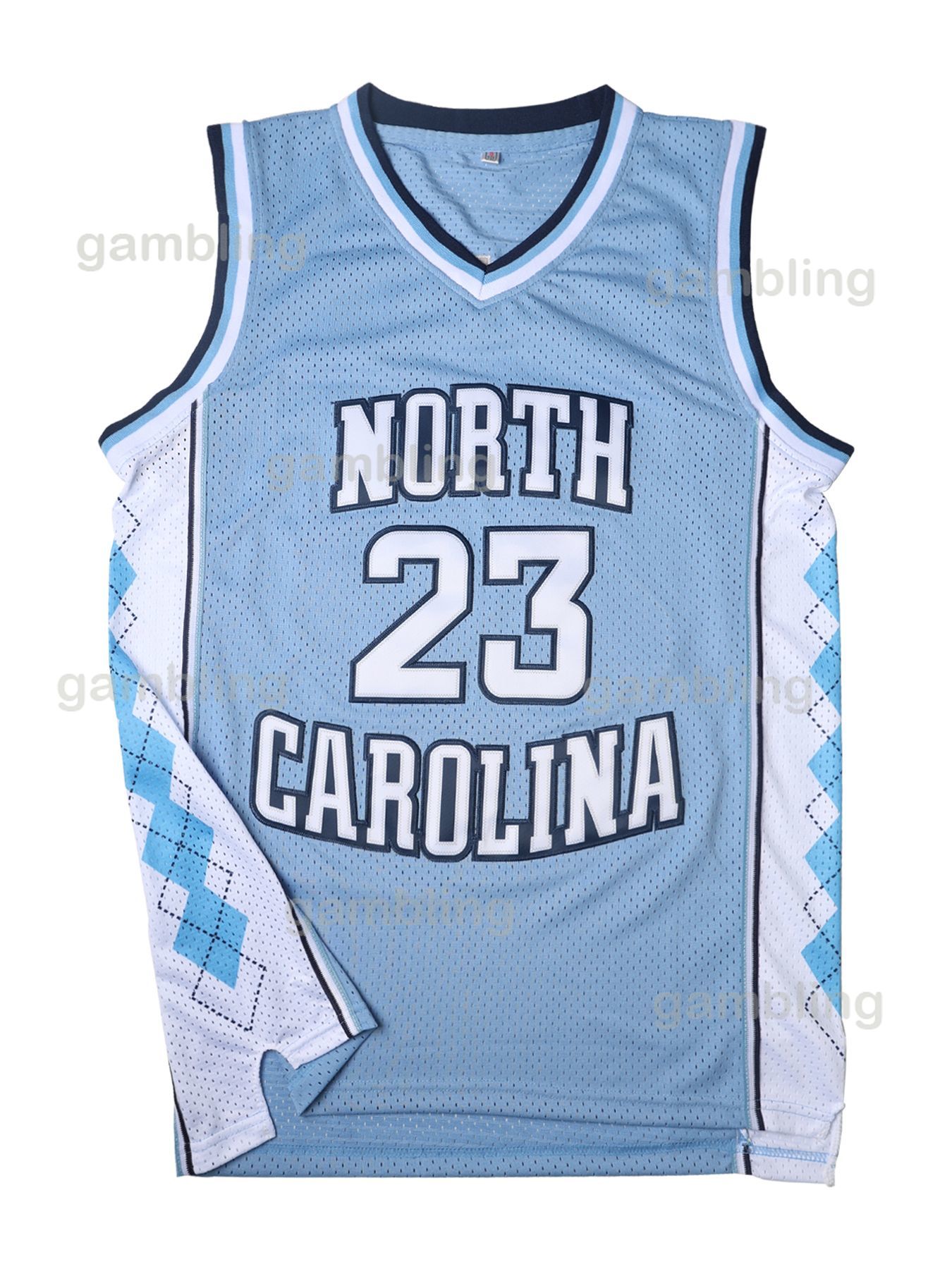 North Carolina 23 Young 11 Likemike Laney Men's Multi-colored skyblue Basketball Jerseys, Polyester Knit Fabric, Breathable Stitched Casual Sports jersey33