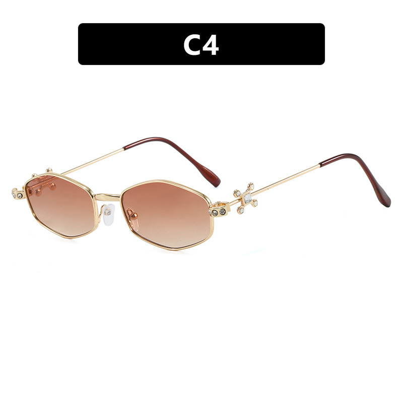 2025 Trendy Geometric Jewelry Sunglasses Luxury Polygonal Frame Shades for Women