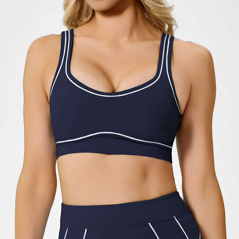 Color-Block Eco-Friendly Fabric Slimming High-Waist Yoga Outfit for Women Tight-Fitting Versatile Fitness Sports Set 66