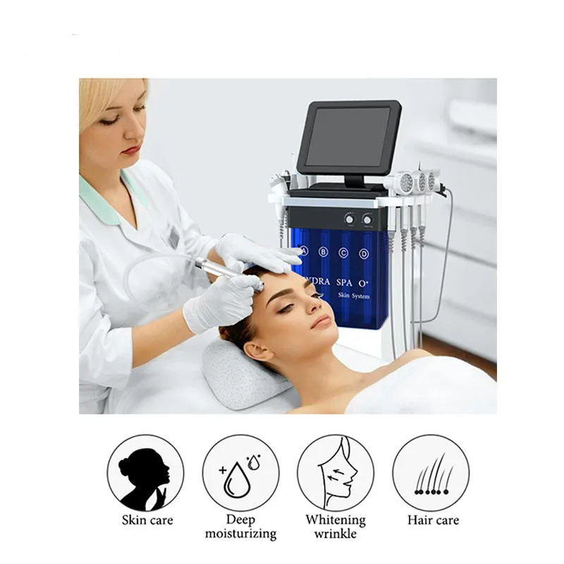 Hydro Facial Oxygen Machine Microdermabrasion 14 in 1 Function With Microcurrent LED Therapy Skin Scrubber Ultrasonic