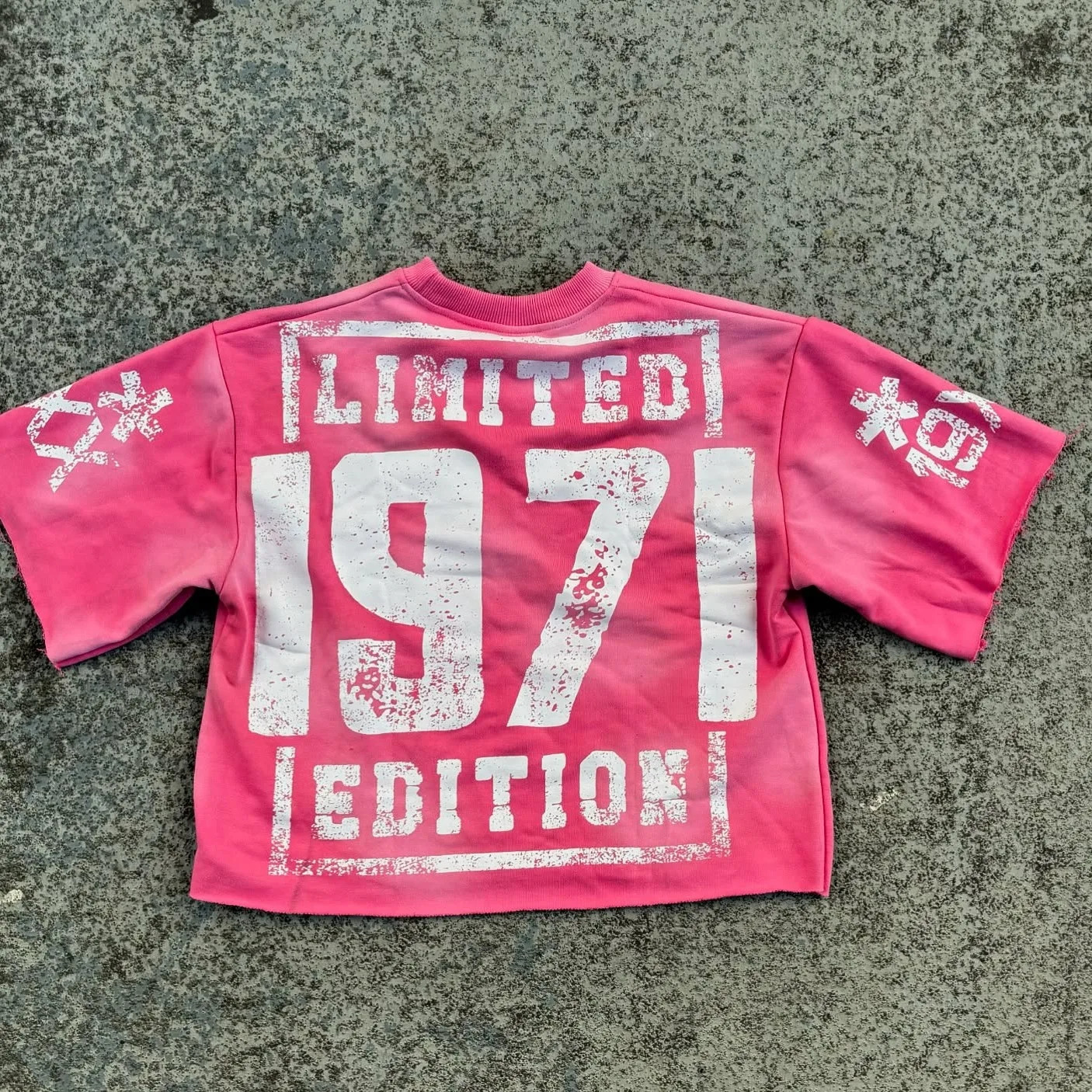 American Retro Pink Tshirt Y2K Clothes Mens Womens Hip Hop Letters Graphic Printing Oversized T Shirt Cotton Short Sleeve Tops 250825