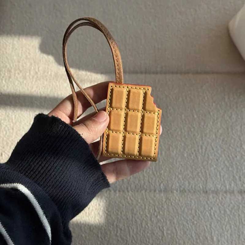 Genuine Leather Chocolate Bag Pendant for LV Handbag Ornament Keychain Decoration Holder Gift Bag Charm Accessories Z250823