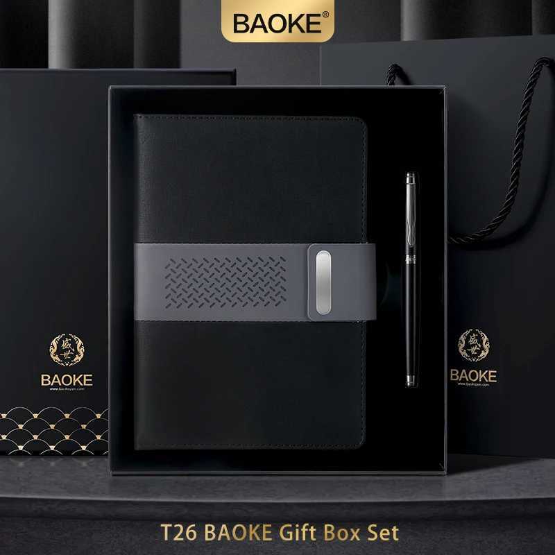 BAOKE T26 Luxury Business Gift Set Exquisite Metal Roller Pen PU Leather Notebook X250825