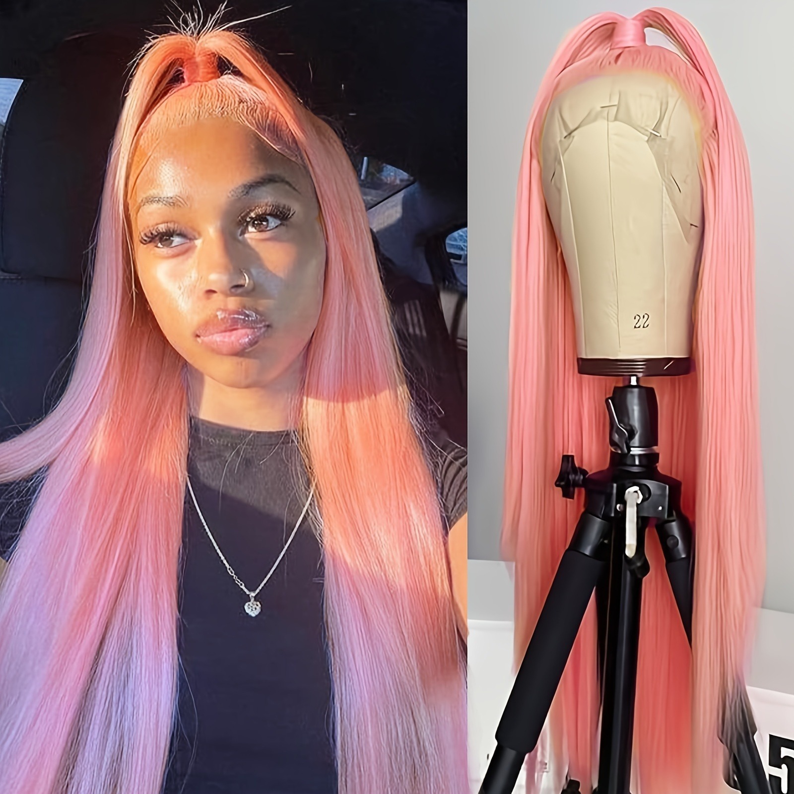 Ash Blonde Lace Front Human Hair Wig Brazilian Colored 40 Inch 13x4 HD Transparent Straight Lace Frontal Wigs for Women Glueless Synthetic Wig Ready T