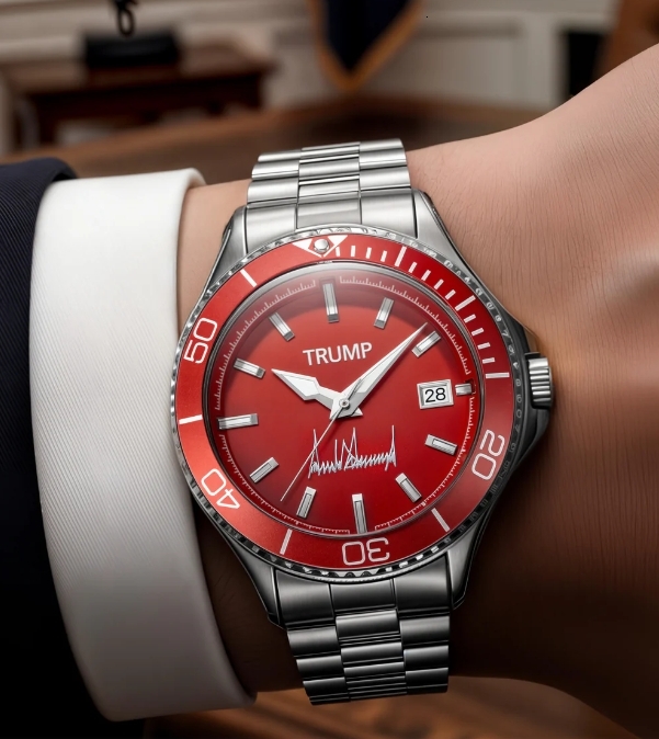 Red Trunnp Watch Victory Beauty FIGHT 2024 MAGA Never Surrender Mens Womens Wrist Watches With Gift Box