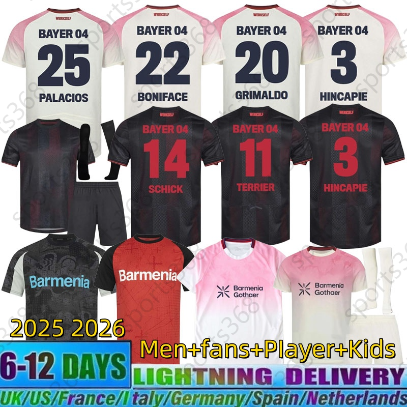 2025 2026 Leverkusen Soccer Jerseys SCHICK BONIFACE ALEIX GARCIA ADLI HOFMANN Men Kids Kit Player Fan 25 26 Football Shirt GRIMALDO PALACIOS ANDRICH TERRIER Uniform