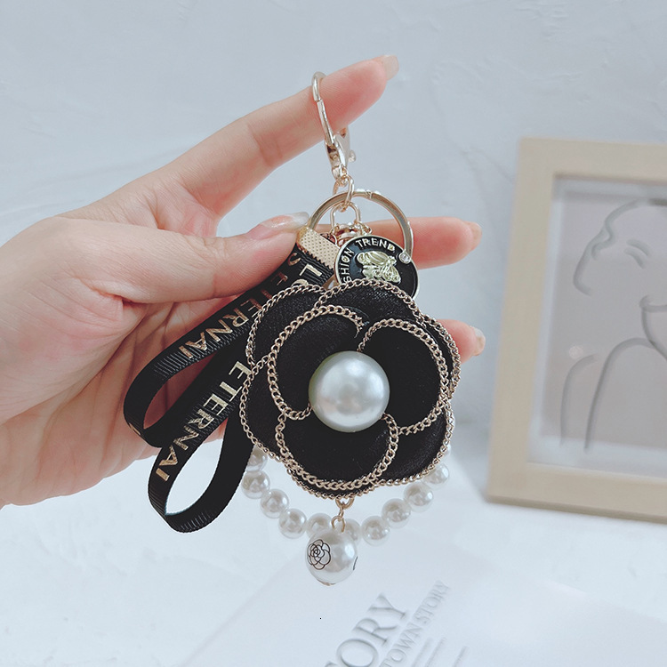 Pearl Camellia - Korean Style Bag Charm, Car Ornament & Jewelry Keychain Z260130