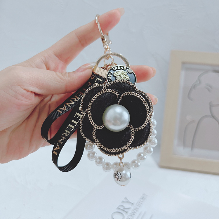 Pearl Camellia - Korean Style Bag Charm, Car Ornament & Jewelry Keychain Z260130