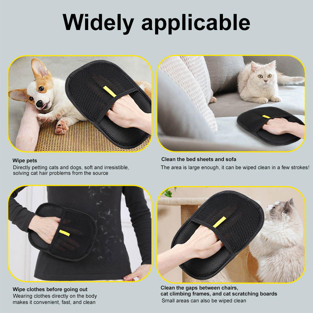 Pet Hair Remover Mitt Pet Hair Remover Gloves Deshedding Brush Glove for Dog Cat Rabbit with Long/Short/Curly Hair