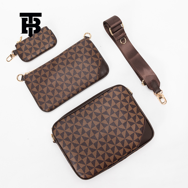 TB BHULAMTE Free Shipping Designer Women's Geometric Printed Handbag European And American Popular Single Shoulder Crossbody Bag Luxury Three In 