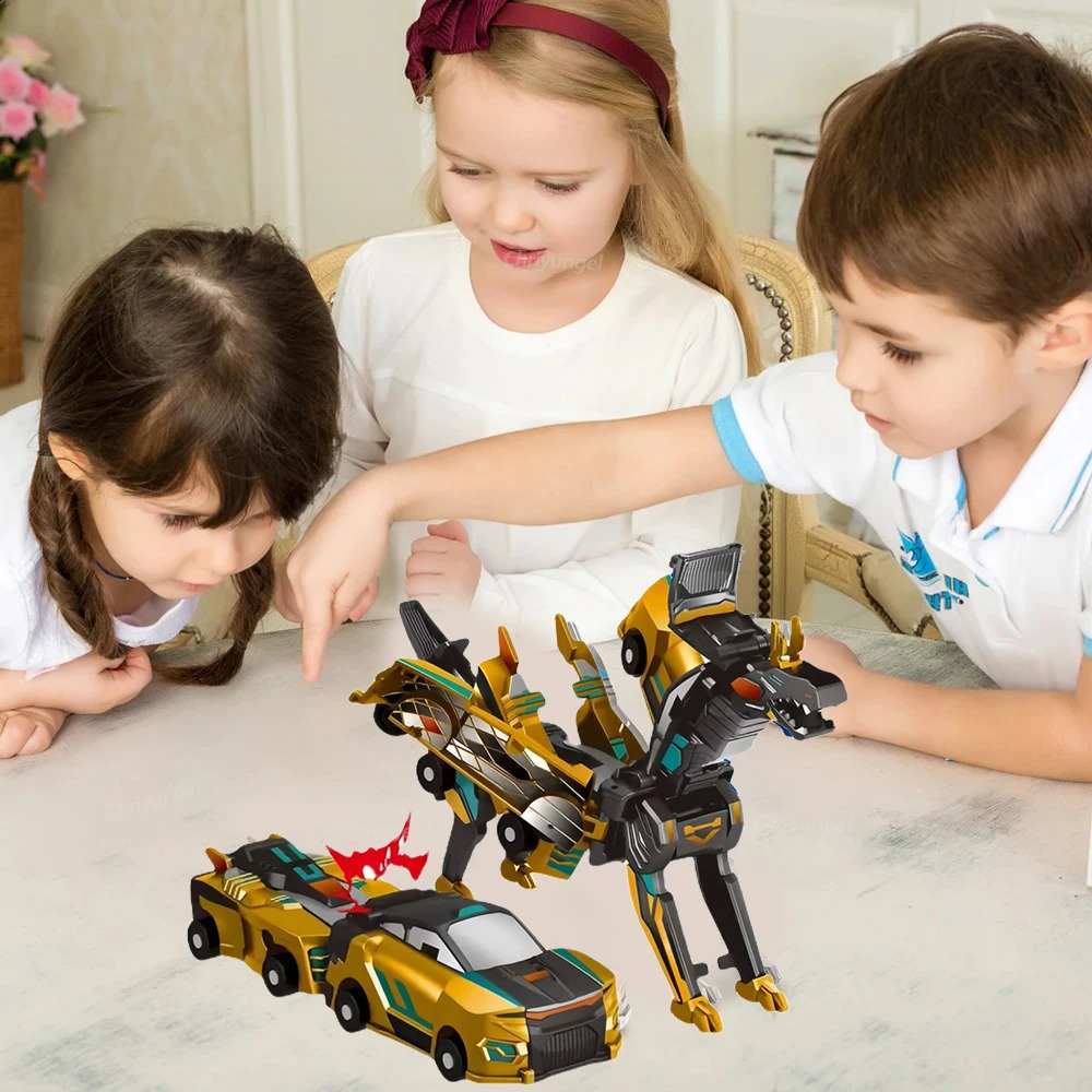 2 in 1 Magic Transformation Car Kids Transformer Toys Deformed Horse Model Magnetic Collision Deformation Gift 250823