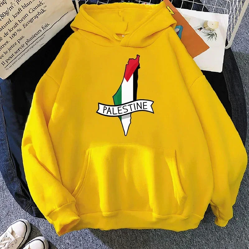 Unisex Autumn Winter Vintage Casual Pullover Sweatshirts Palestine Hoodie Fashion Women Harajuku Fashion Casual Sweatshirt 250825