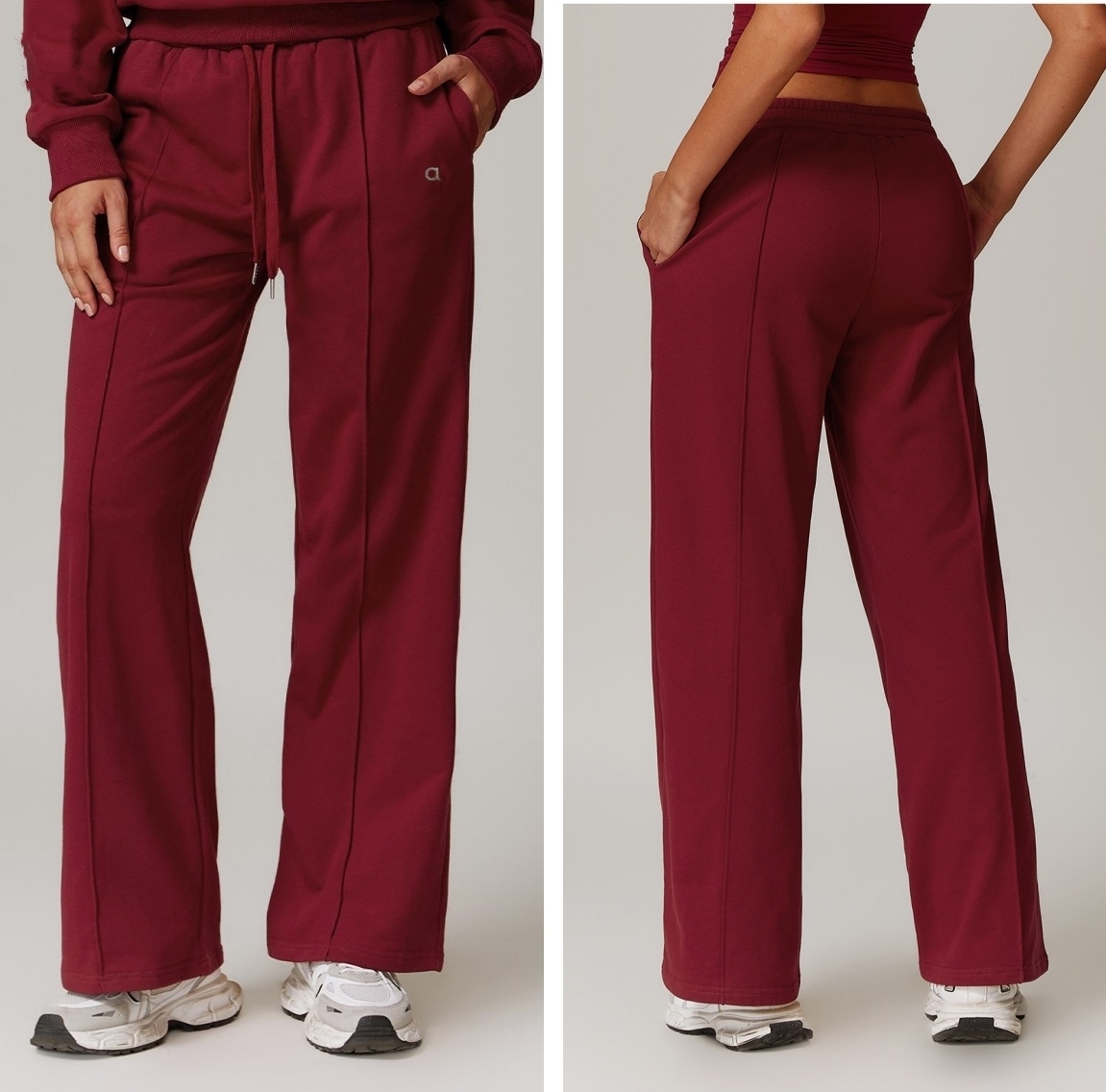 A673 Women's 3D Sier Spring High Waist Loose Sweatpants Straight Casual Pants Sweatpants Alosetliness Women Clothes
