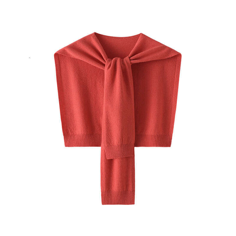 casquette beanie cap 100% Wool Small Shawl for Pairing with Shirts, Air-Conditioned Room Protection, Decorative Scarf, Fashionable Knitted Knot Should