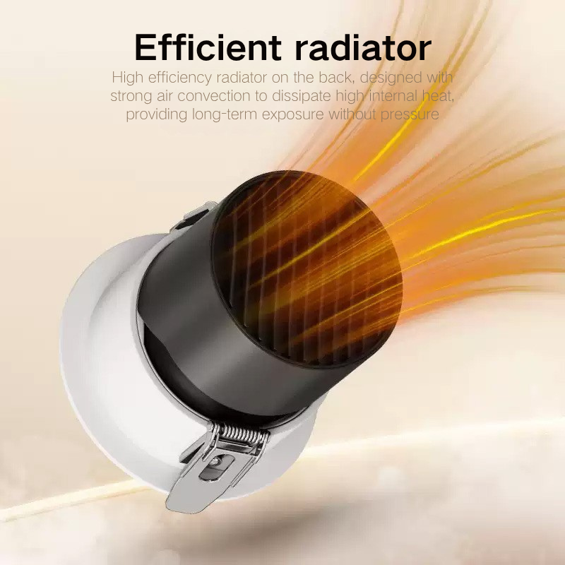 Arc-shaped eye-protecting spotlights, small hill embedded living room downlights, no main light, anti-glare wall-washing lights, full spectrum 40