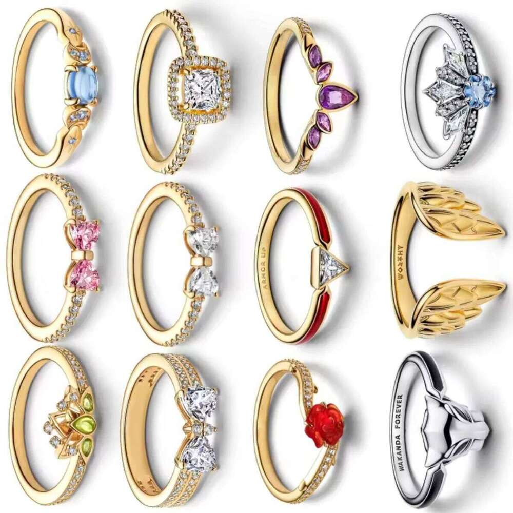 2025 HOT Christmas Gift 925 Sterling Silver Rings for women Bow Rose Flower Love Eternal Crown Ring Suitable for Women's Birthday Wedding Gifts