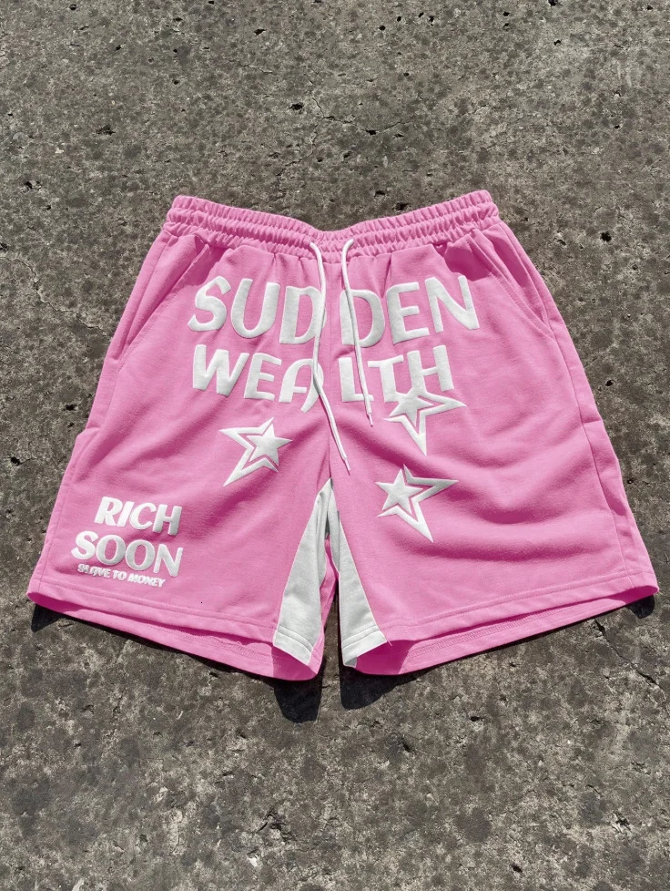 Mens letter print fitness beach daily leisure sports breathable quickdrying sweatabsorbing mens shorts pants 250825