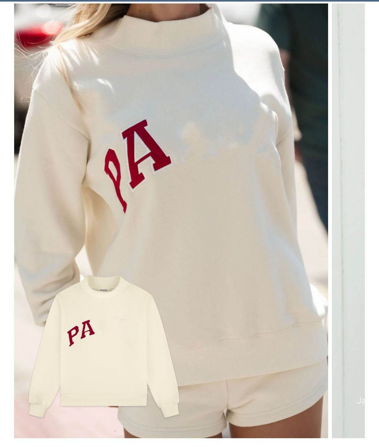 Parke Crewneck Sweatshirt Womens Embroidered Letter Casual Fashion Pullover Loose Fit Couple Designer Sweatshirt