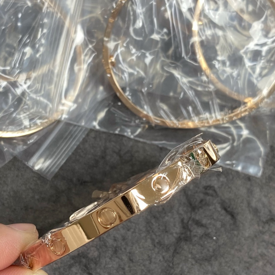 love bangl 6.1 MM bracelet titanium steel gold plated screwdriver bracelet size 16-20 CM Top quality With box 036