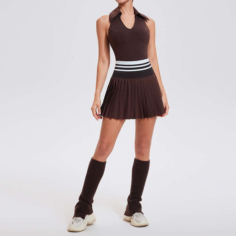 New Golf with Pocket Anti-Exposure Badminton Fitness Skirt Outdoor Running Tennis Set fe