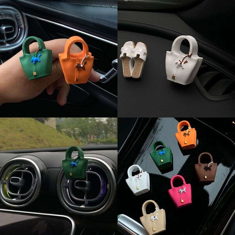 Aromatherapy Car-Mounted Aromatherapycar Perfume Vegetable Basket Pony Bag Freshener Car Interior Perfume Diffuser Stone Ornament Air Vent Decoration