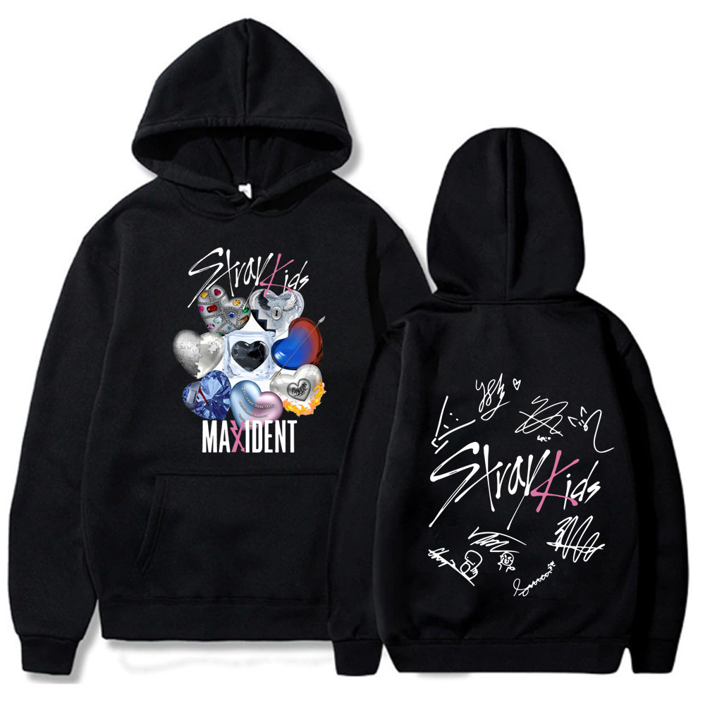 Wholesale Custom Stray Kids 2025 World Tour Hoodie Maxident Merch Streetwear Pullover Unisex Anime Kpop Concert Wear - TT6429-L22