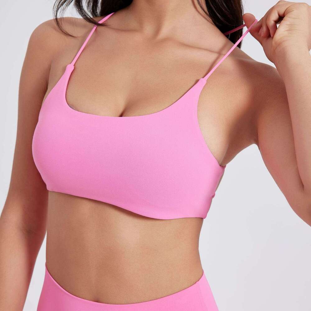 European Style Outdoor Running Quick-Dry Fitness Sports Bra Designer Women with Chest Pads Naked Feel Yoga Vest 60
