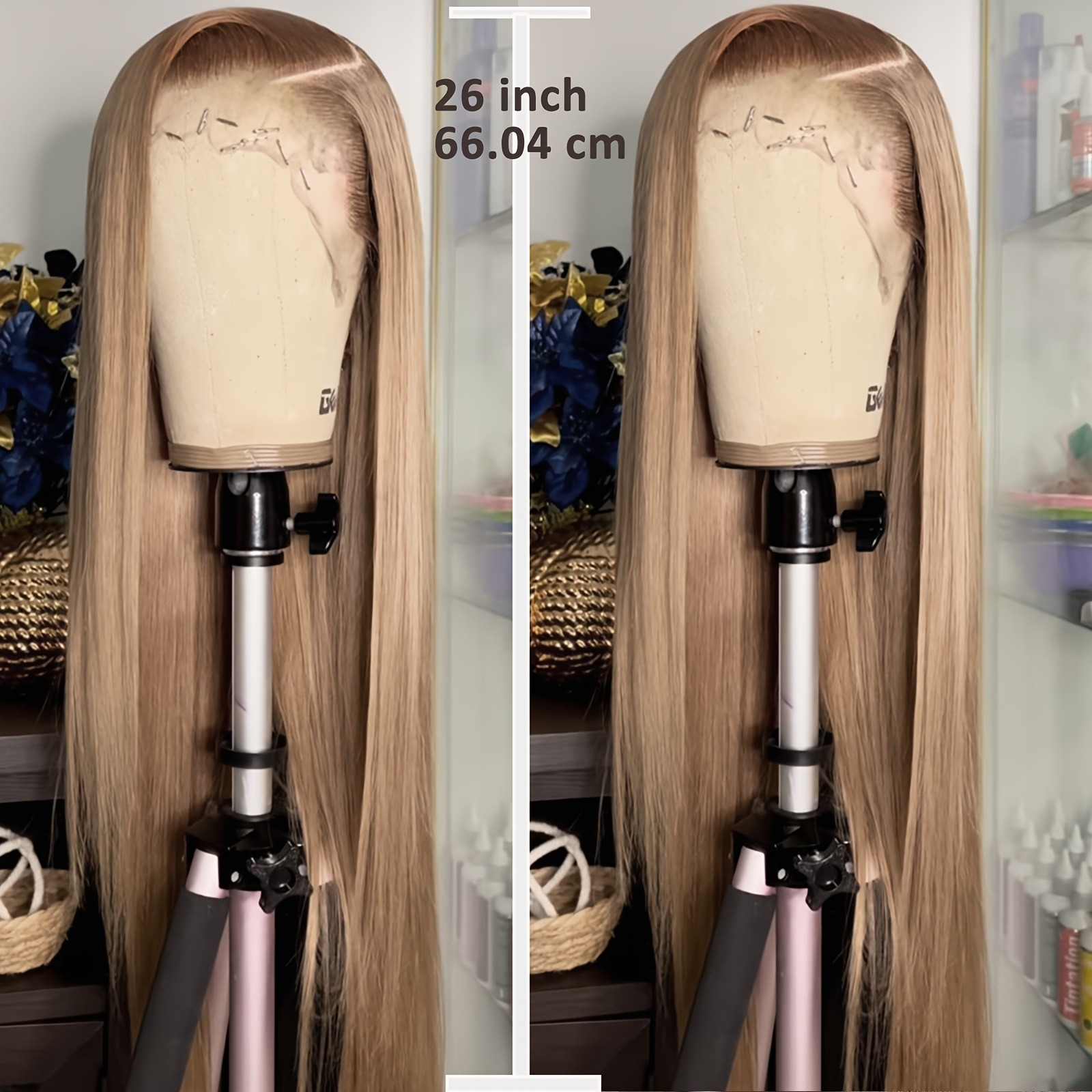 Ash Blonde Lace Front Human Hair Wig Brazilian Colored 40 Inch 13x4 HD Transparent Straight Lace Frontal Wigs for Women Glueless Synthetic Wig Ready T