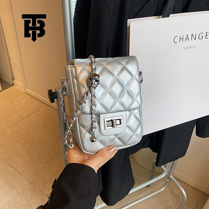 TB BHULAMTE New High-end Diamond Mesh Chain Shoulder Crossbody Bag Free Shipping Designer Luxury Mini Handbag Small Fragrance Fashion Phone Bag