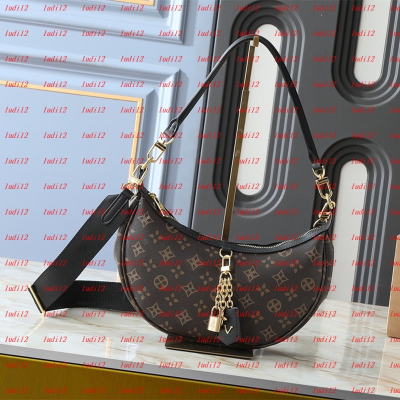 10a mirror quality designer loop bag hobo half moon bags shoulder Ostrich skin genuine leather luxury women crossbody messenger wallet handbag with strap tote gift