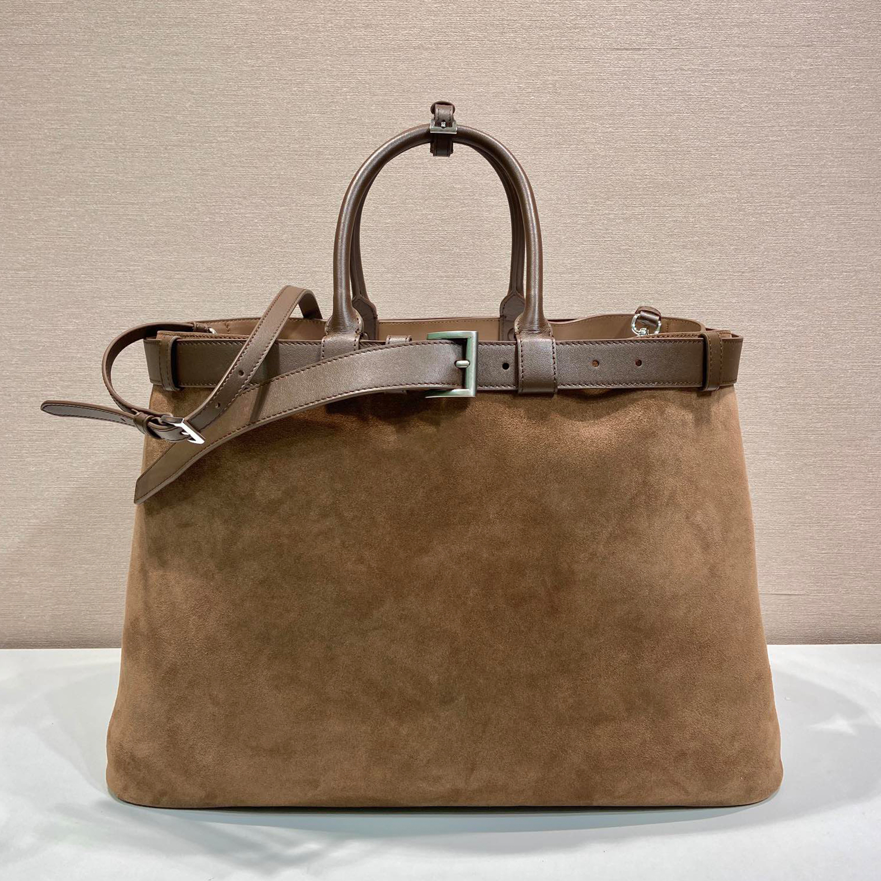 New 10A Buckle Suede Bag With Belt Luxury Designer Soft Genuine Leather Shoulder Bag Silver Hardware Crossbody Bag Adjustable Strap Clutch Bag Purse