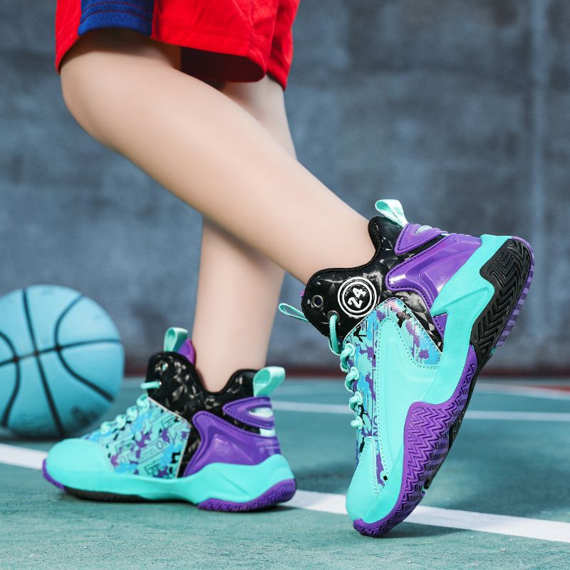 Hot Sale Kids Basketball Shoes Boys Sneakers Non-slip Child Trainesr Basketball Shoes Umshop Outdoor Children Youth Sport Shoes Size 31 - 40 U0583