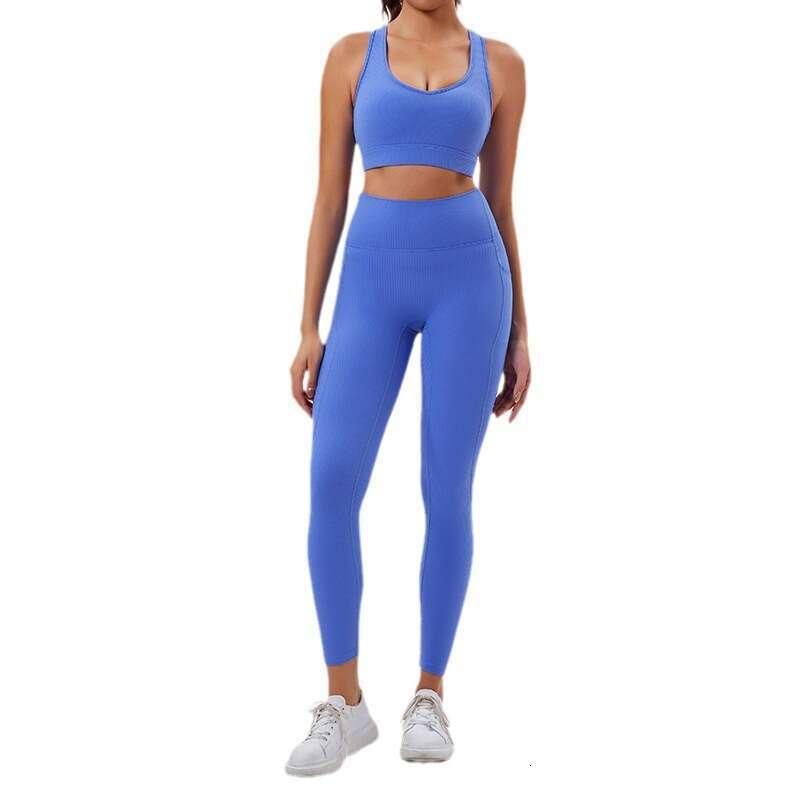 Eco-friendly Fabric Beautiful Back Tight-fitting Yoga Cross Vest High-intensity Outdoor Sports Fitness Suit Women dc