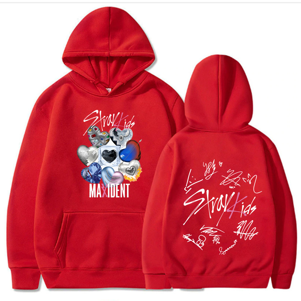 Wholesale Custom Stray Kids 2025 World Tour Hoodie Maxident Merch Streetwear Pullover Unisex Anime Kpop Concert Wear - TT6429-L22