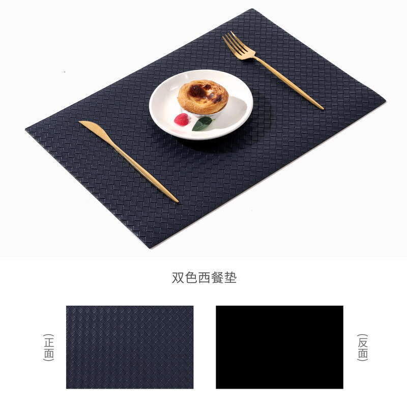 Lanjia- 2023 New Woven Pattern Leather Placemat Hotel Home Table Oil-Proof Non-Slip Heat Insulation Bowl Mat E8cf8